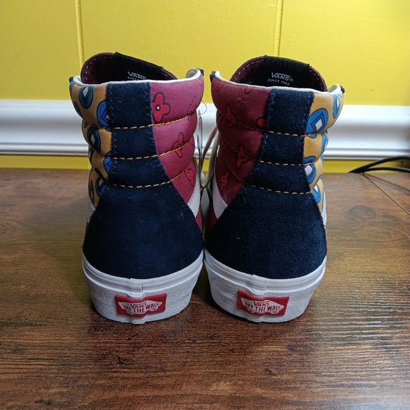 Vans Shoes Mens 7.5 Womens 9 Sk8-Hi Tie Print Suede Canvas Skateboarding - Picture 6 of 10